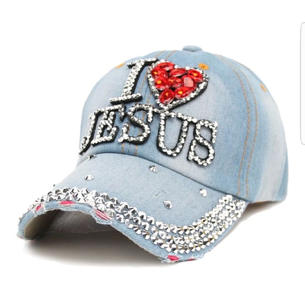Denim , Embellished Cap